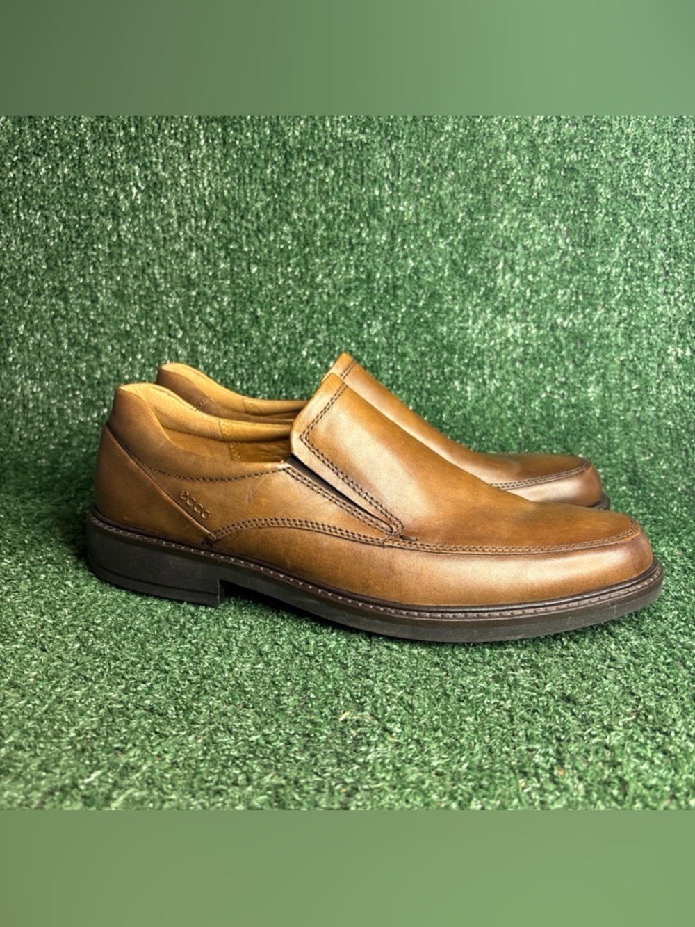 NEW ECCO Holton Men's Brown Leather Slip-On Shoe Size 43 / 9.5